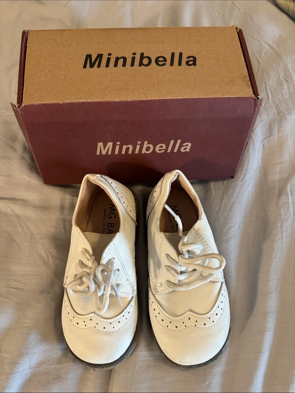 Kids White Dress Shoes - Classic Wingtip Oxford